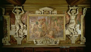 Hunting out Ignorance, Decorative Scheme in the Gallery of Francis I (detail) by Giovanni Battista Rosso Fiorentino
