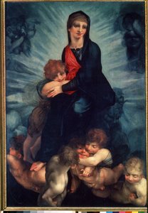 The Virgin and the Child with Angels by Giovanni Battista Rosso Fiorentino