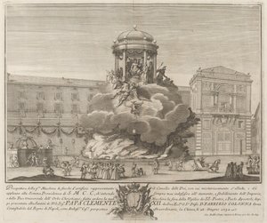 The Council of the Gods, for the "Chinea" Festival by Giovanni Battista Sintes probably after Nicola Michetti