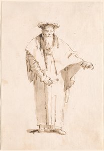 A Standing Oriental Holding a Rod by Giovanni Battista Tiepolo