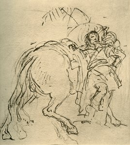 A Rider Leaning on His Horse, c. 1740s, 1928