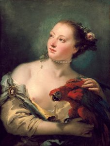 A Young Woman with a Macaw, late 1760