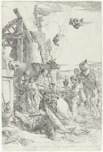 Adoration of the Christ Child by Three Kings by Giovanni Battista Tiepolo