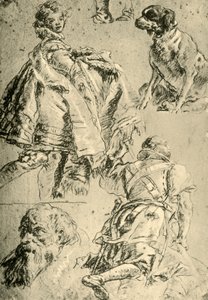 Detail Studies for the Frescoes in the Kaisersaal in the Residence at Würzburg, 1751-1752, 1928 by Giovanni Battista Tiepolo
