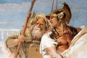 Aeneas from Aeneid Presents Cupid, Disguised as Ascanius, to Dido (detail)