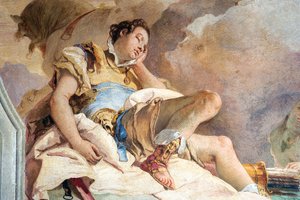 (detail) Rinaldo, from Armida Abducting the Sleeping Rinaldo, from the Room of Jerusalem Delivered in the Palazzina, 1757