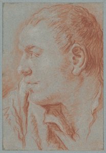 Head of a Young Man in Profile by Giovanni Battista Tiepolo