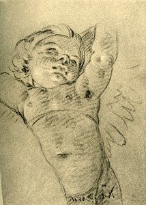 Hovering Cupid by Giovanni Battista Tiepolo