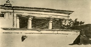 Pillar Hall of a Villa by Giovanni Battista Tiepolo