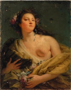 Portrait of a Lady as Flora by Giovanni Battista Tiepolo