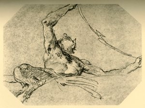 Satyr Holding Up a Festoon by Giovanni Battista Tiepolo