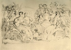Sketch for a Group Portrait, Mid 18th Century, 1928 by Giovanni Battista Tiepolo