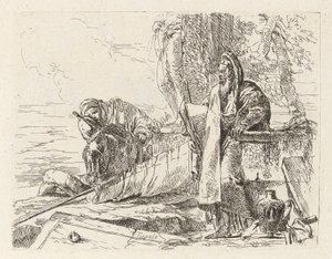 Standing Philosopher and Two Other Figures (from Various Capriccios)