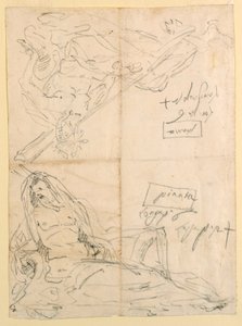 Two Sketches of River Gods by Giovanni Battista Tiepolo