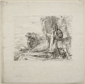 Various Caprices: The Philosopher Standing with Book by Giovanni Battista Tiepolo