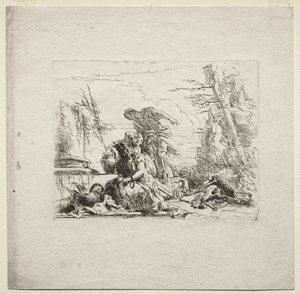 Various Caprices: The Woman in Handcuffs by Giovanni Battista Tiepolo