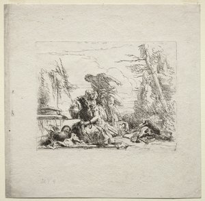 Various Caprices: The Woman in Handcuffs by Giovanni Battista Tiepolo