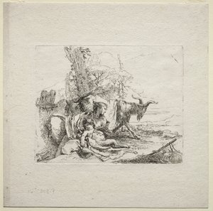 Various Caprices: The Woman with Tambourine by Giovanni Battista Tiepolo