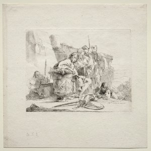 Various Caprices: The Young Man Seated, Leaning Against an Urn