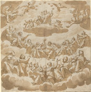 God Enthroned Surrounded by Saints