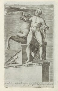 Sculpture of one of the Dioscuri on the Quirinal in Rome by Giovanni Battista de
