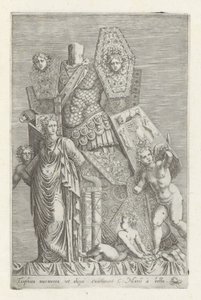 Trophy of Weapons, a Female Figure, and Angels by Giovanni Battista de