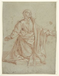 Saint Ignatius of Loyola in Adoration by Giovanni Battista del Cairo