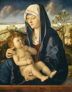 Madonna and Child in a Landscape by Giovanni Bellini