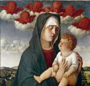 Virgin with Child and Angels (detail)