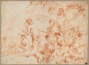 Bacchanal Before a Herm, Early 1660s by Giovanni Benedetto (1609 64) Castiglione