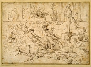 The Plague at Ashdod by Giovanni Benedetto (1609 64) Castiglione