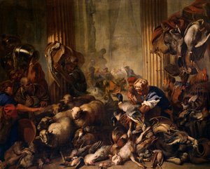 Christ driving traders from Temple