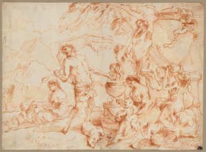 Bacchanal Before a Herm, early 1660s by Giovanni Benedetto Castiglione