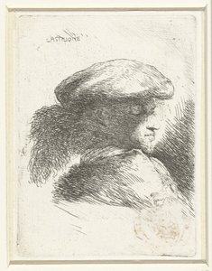 Head of a Young Man with a Plumed Hat (series title: Small Study of Heads with Oriental Headdresses)