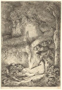 The Bodies of Saints Peter and Paul Hidden in the Catacombs by Giovanni Benedetto Castiglione