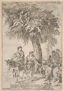 The Holy Family on Their Flight into Egypt by Giovanni Benedetto Castiglione