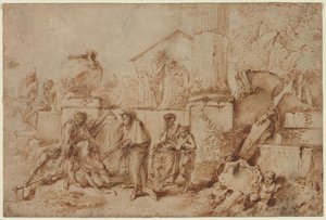 Tobit Burying the Dead by Giovanni Benedetto Castiglione