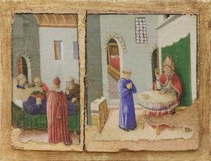 Storia di San Savino, avvelenamento del santo e morte di Vindemio by Giovanni Boccati or Boccatto