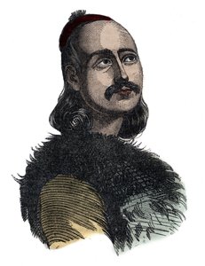 Markos Botsaris (1788-1823) general and hero of the Greek War of Independence - engraving by Giovanni Boggi by Giovanni Boggi