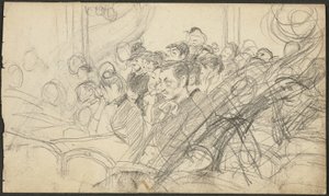 Audience at a Parisian Theatre I by Giovanni Boldini