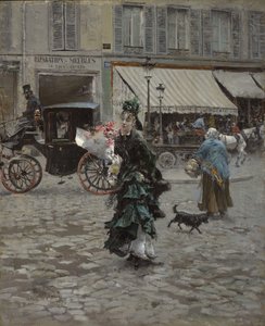 Crossing the Street by Giovanni Boldini