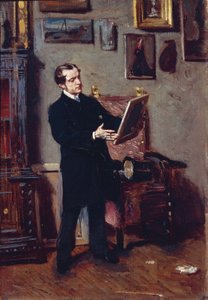 Young Man Watching Painting by Giovanni Boldini
