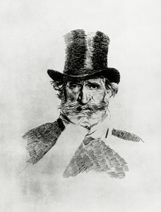 Portrait of Giuseppe Verdi, Italian Composer, Drawing by Giovanni Boldini by Giovanni Boldini