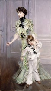 Portrait of Madame Hugo and Her Son