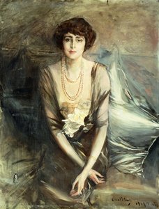 Portrait of Mrs. George McFadden Seated, Three-Quarter Length, 1919 by Giovanni Boldini
