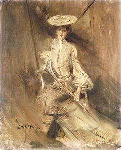 Portrait of a Lady, Seated, with a Parasol