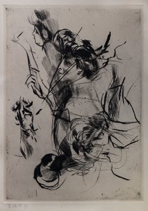 Portrait of a Young Woman with Figures by Giovanni Boldini