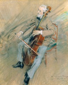 Portrait of cellist Gaetano Braga