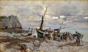 The Return of the Fishing Boats, Etretat, 1879