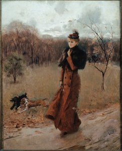 The Walk to the Park in Naples by Giovanni Boldini